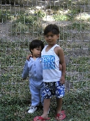 Cousins Joshua Artienda and Julian dela Cruz, May 29, 2004 (P5290781)